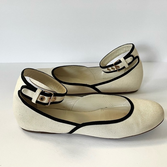 Miu Miu Ankle Buckle Strap Flats - Picture 4 of 9